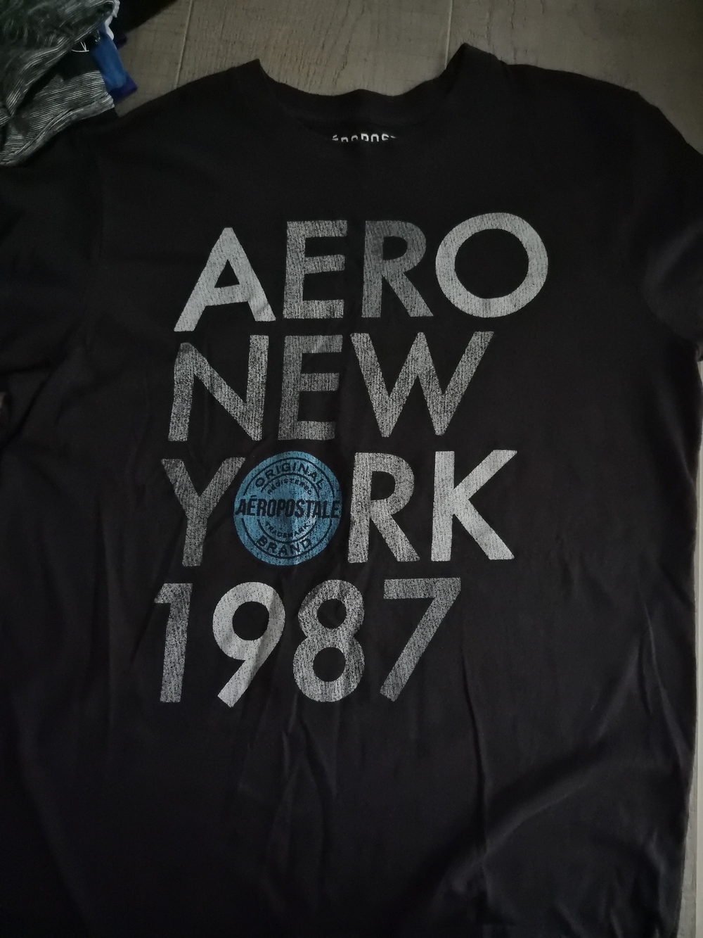 Vintage Aeropostale Aero New York 1987 Graphic Tee Black